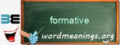 WordMeaning blackboard for formative